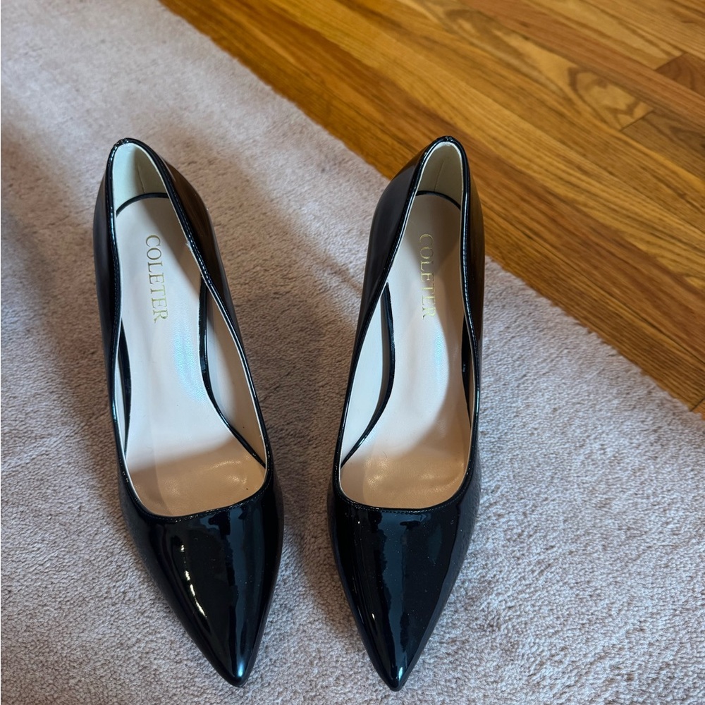Black Patent Stiletto Pump Heels